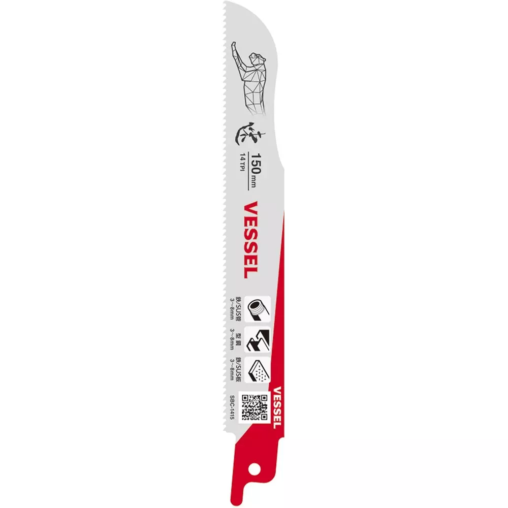 Vessel Saber Saw Blade (SBC Cheetah Blade) Bi-Metal High-Speed Steel 150 mm OAL, SBC-1415-5 (Pack of 5 Pcs)