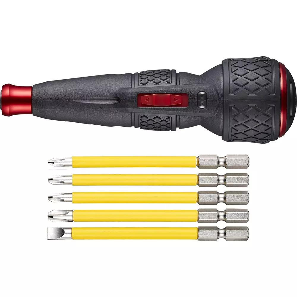 Vessel Electric Drill Ball II Screwdriver 147 mm OAL 280 min¯¹ [rpm] with 5 Bits, 220USBC-5