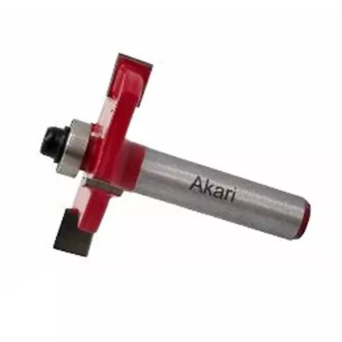 AKARI Router Rebeting Bit 8 mm Shank Size Red & Chrome for Routing in Wood, RB-79