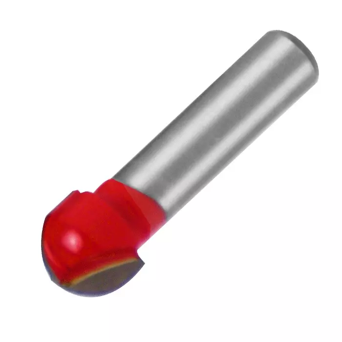 AKARI Router Core Box Round Bit 8 mm Shank Size Red & Chrome for Routing in Wood, RB-18