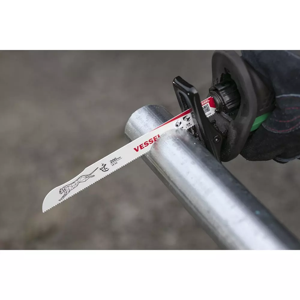 Vessel Saber Saw Blade (SBC Cheetah Blade) Bi-Metal High-Speed Steel 200 mm OAL, SBC-1420-10 (Pack of 10 Pcs)