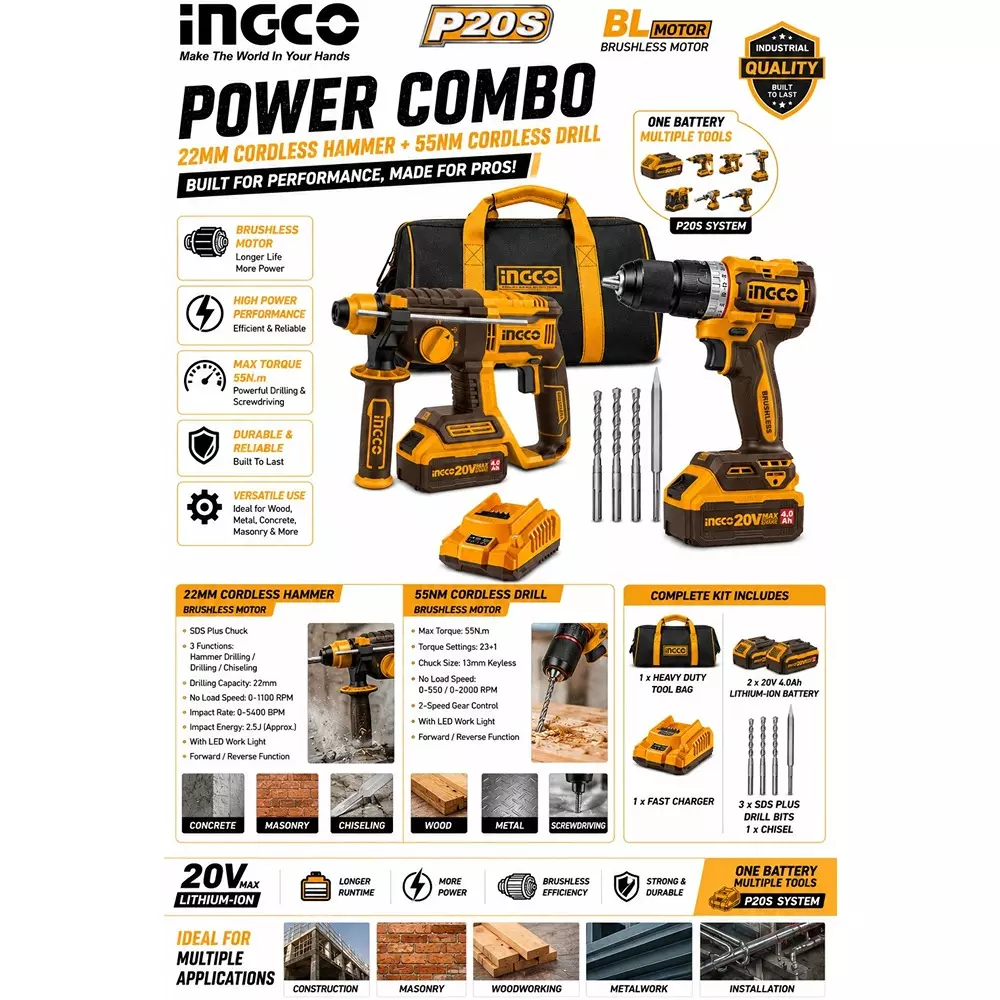 ingco-2-pcs-cordless-combo-tool-kit-includes-22-mm-capacity-rotary-hammer-and-55-nm-drill-driver-with-battery-charger