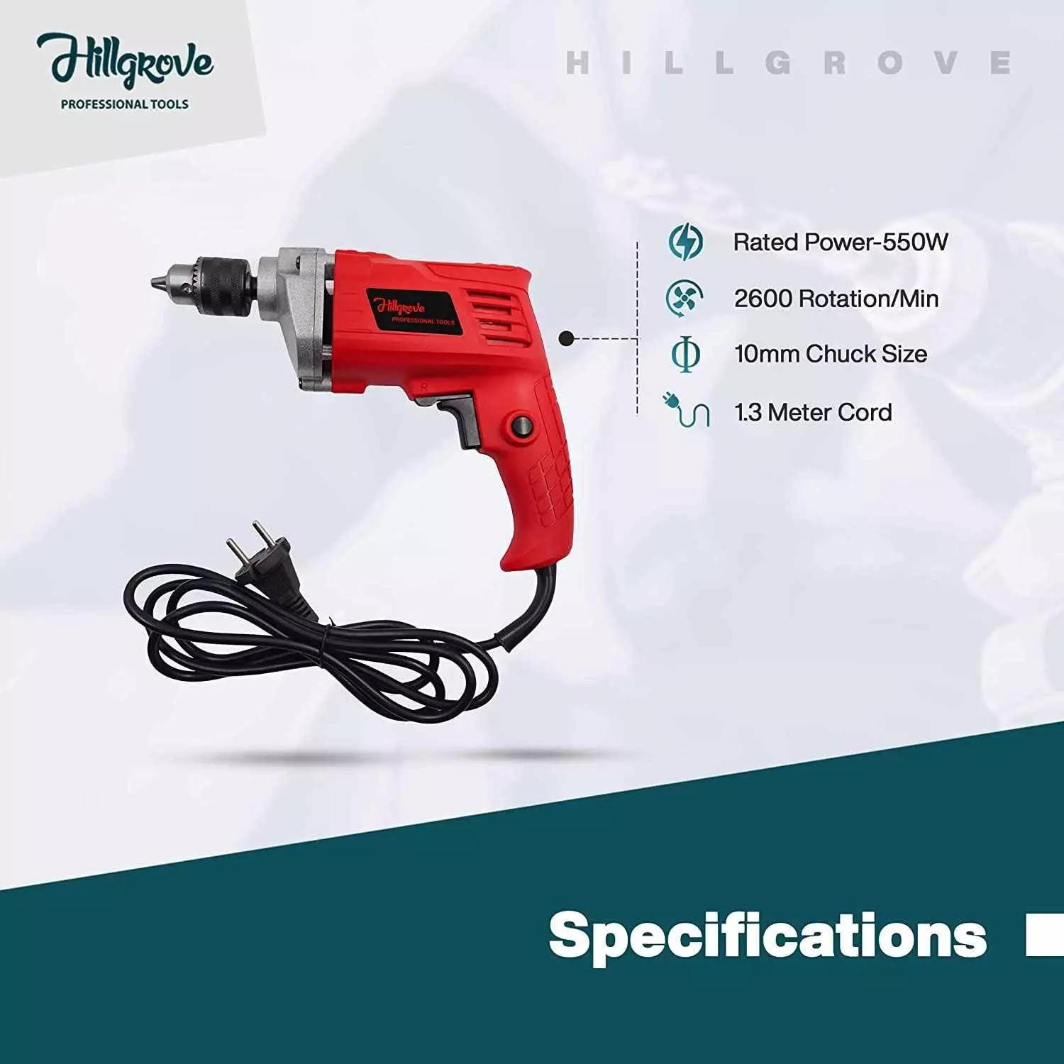 Hillgrove 15 Pcs Power Tool Kit, HGCM216M1