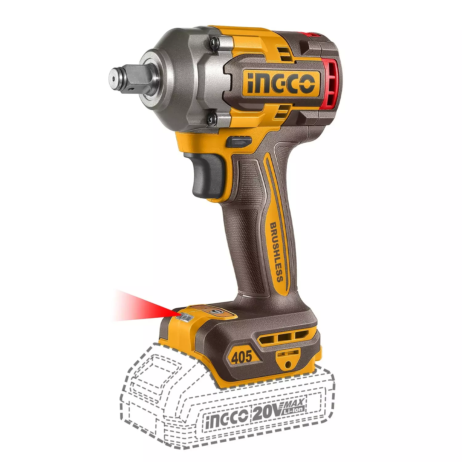 ingco-20-v-cordless-tool-kit-combo-12-inch-127-mm-drive-and-405-nm-maximum-torque-ckli23098-with-battery-charger