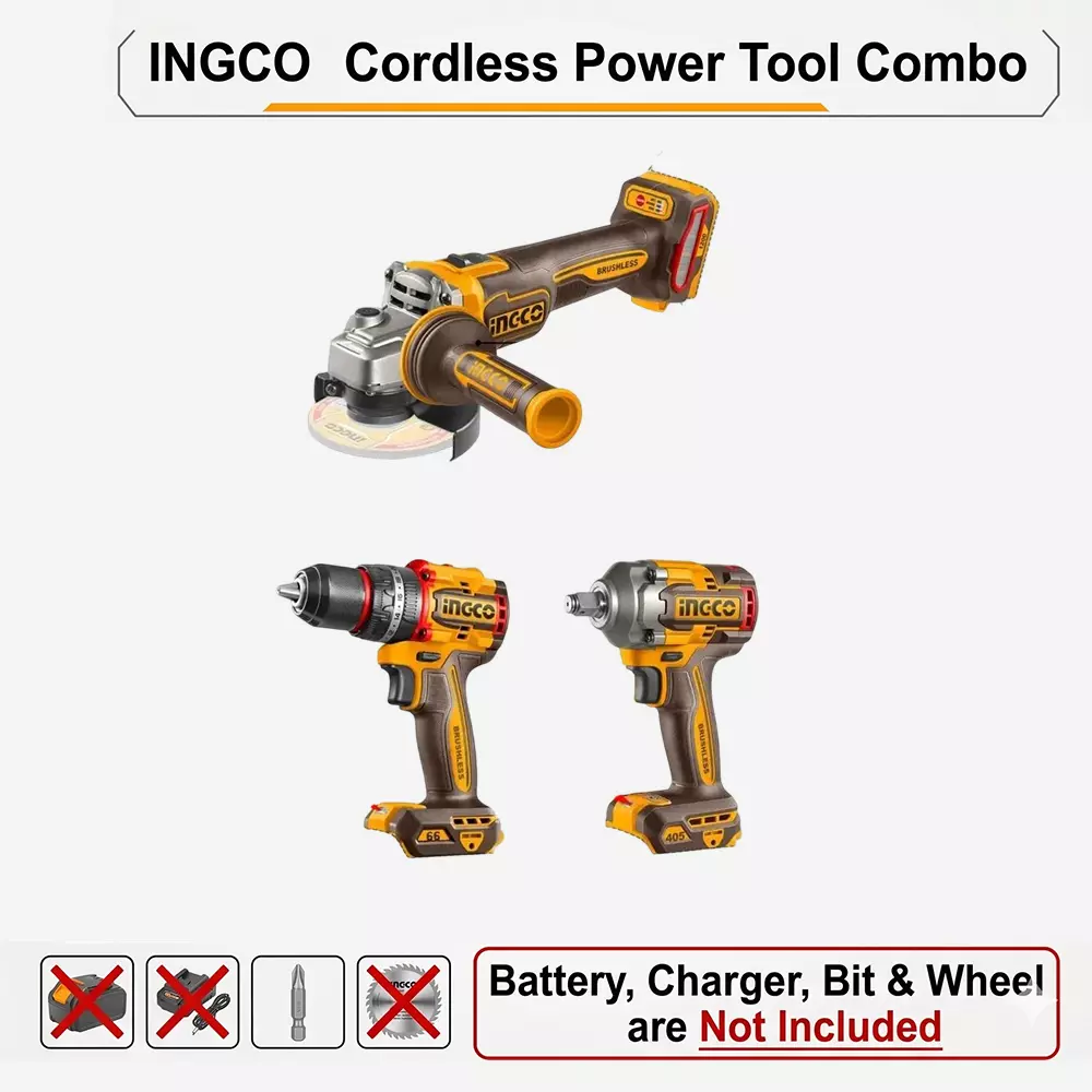 ingco-cordless-power-tools-combo-kit-includes-cordless-angle-grinder-compact-brushless-cordless-impact-drill-cordless-impact-wrench-with-spindle-lock-function-ckli20358