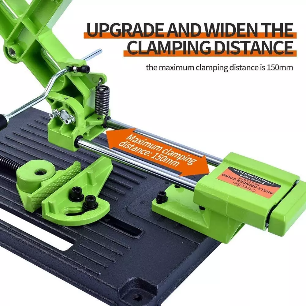 FLAMINGO ENTERPRISE Angle Grinder Sliding Compound Saw Stand 125 mm Wheel Diameter Green & Black, FM-22