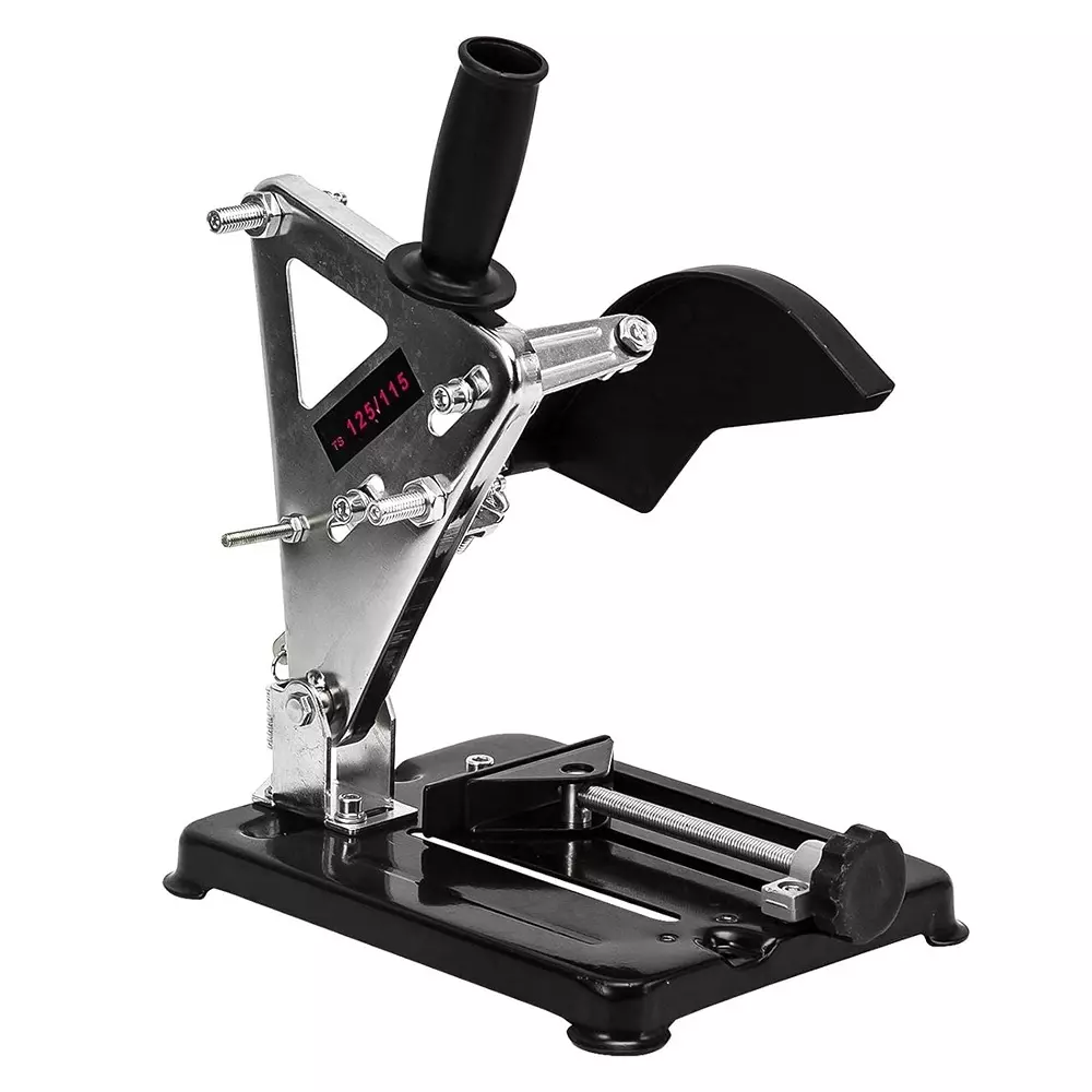 Jawsons Angle Grinder Stand Heavy Duty Cast Iron Base & Adjustable Cutting Holder with 45° Angle Adjustment & Safety Guard