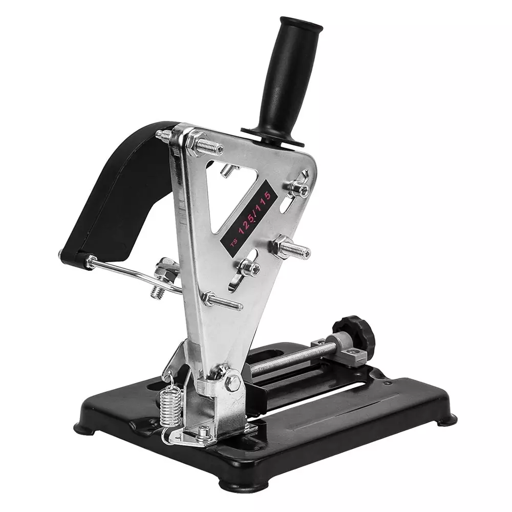 Jawsons Angle Grinder Stand Heavy Duty Cast Iron Base & Adjustable Cutting Holder with 45° Angle Adjustment & Safety Guard