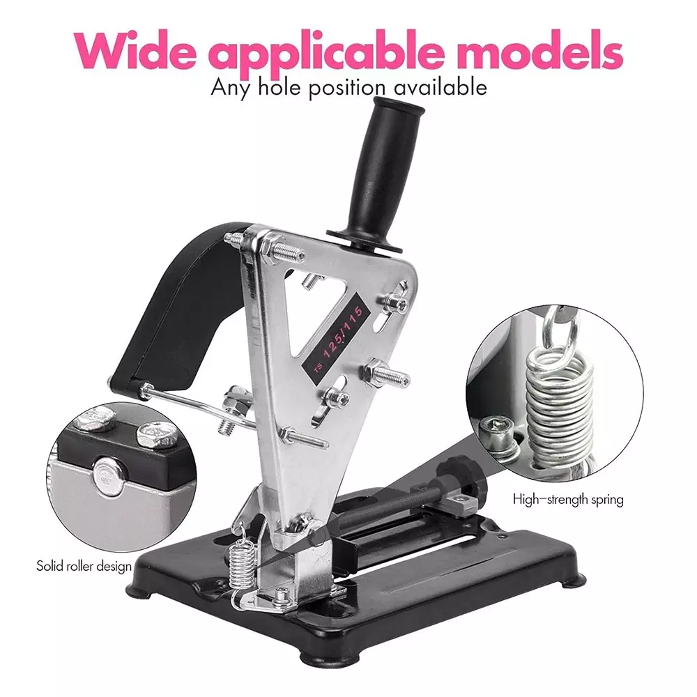 Jawsons Angle Grinder Stand Heavy Duty Cast Iron Base & Adjustable Cutting Holder with 45° Angle Adjustment & Safety Guard