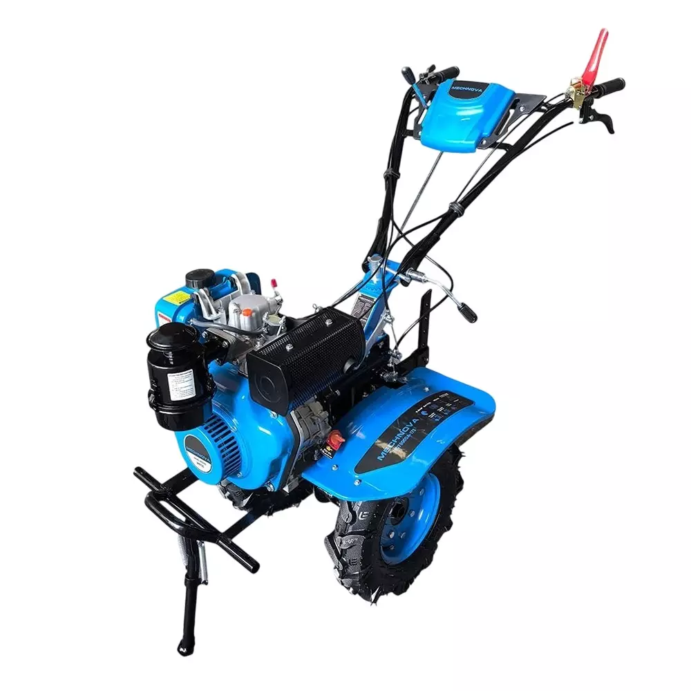 MECHNOVA 6.5 HP Power Weeder with 173F Diesel Engine and 4.00-8 Tube Tyre with Tiles & Side Disc