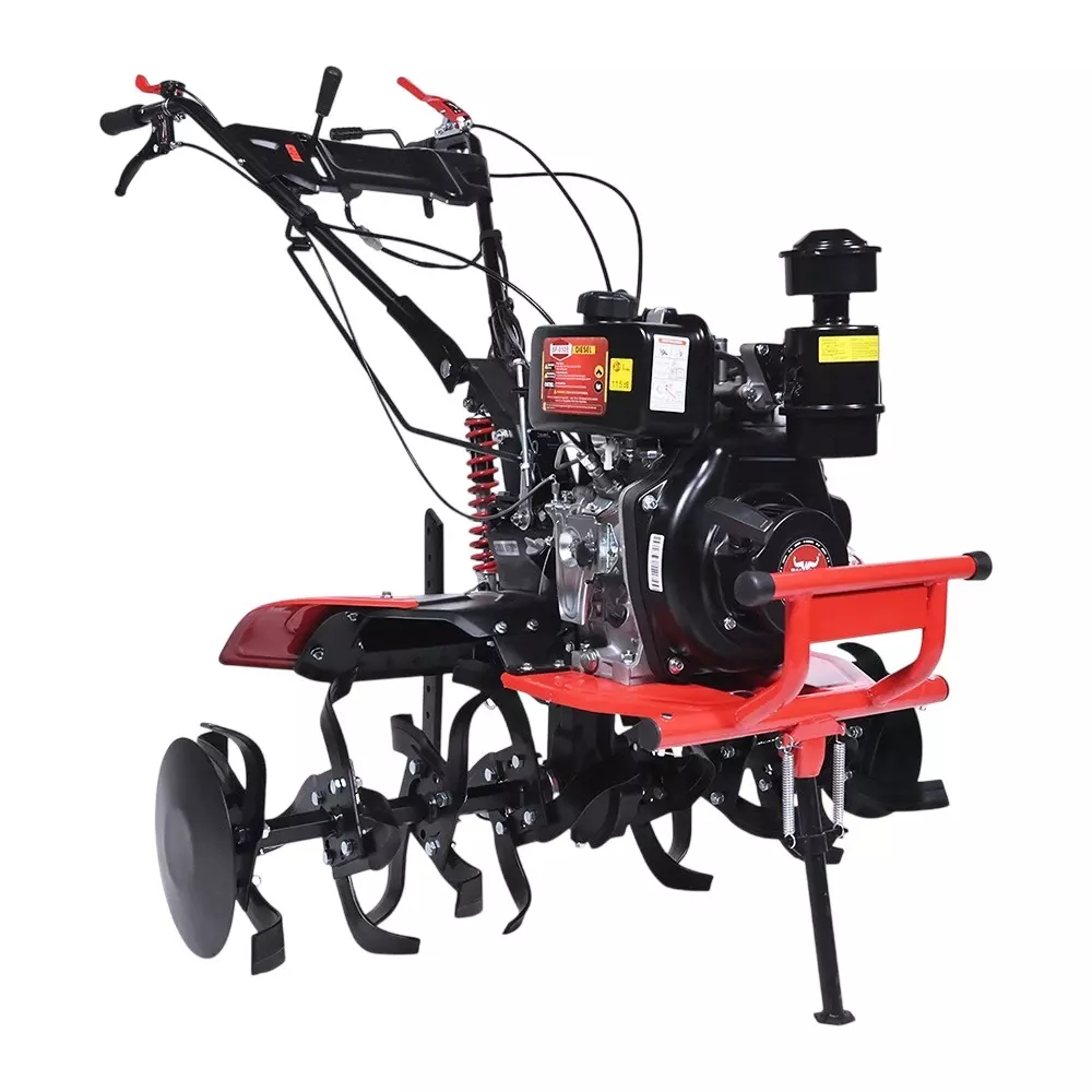Balwaan Power Weeder 32 Pcs Blades Diesel 5.5 HP Power 4 Stroke for Farming & Gardening, BLACK BULL BP850E (Without Battery)