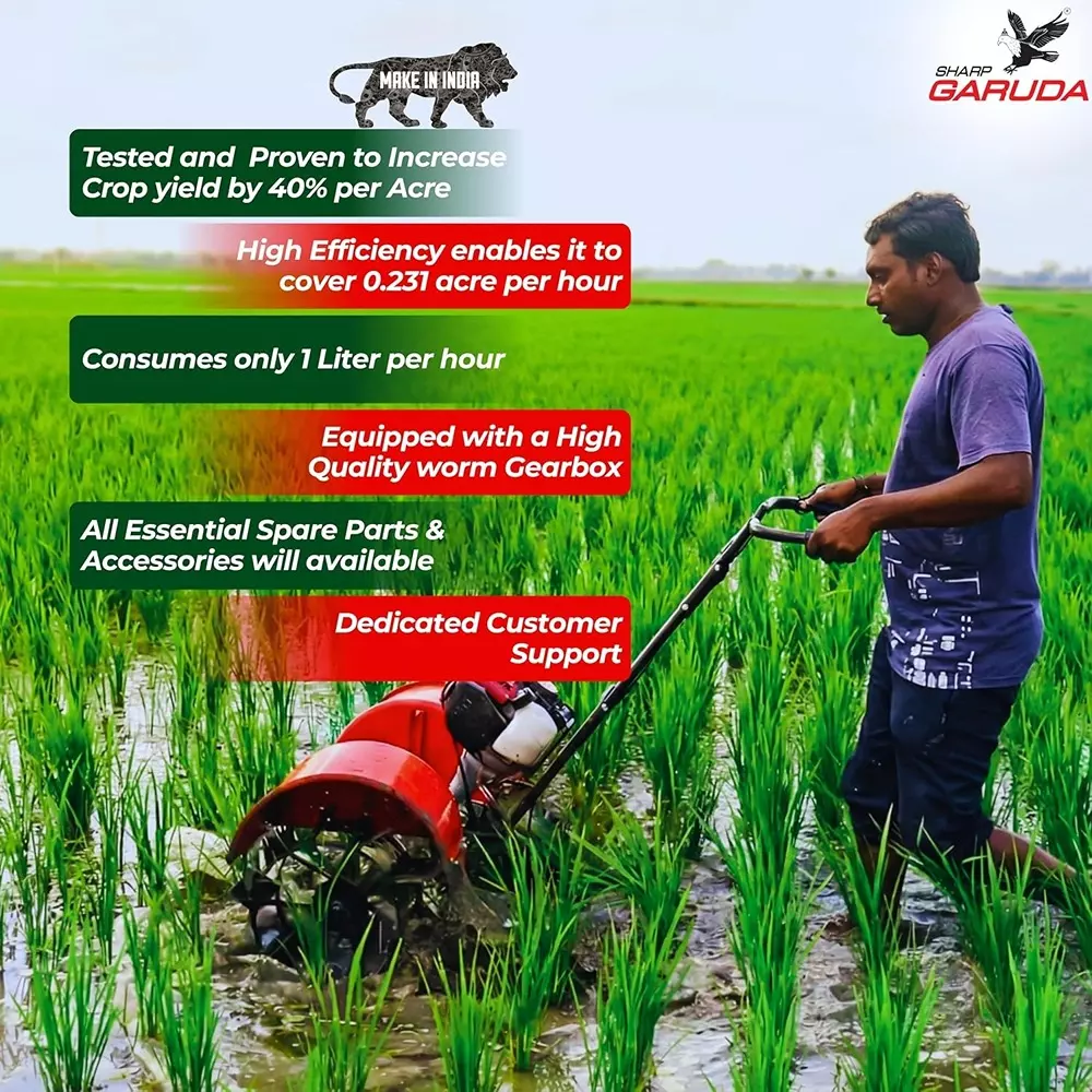 sharp-garuda-rice-paddy-weeder-52cc-2-stroke-petrol-engine-two-row-weeding-machine