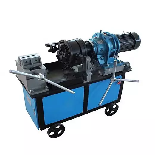 RK Impex Rebar Threading Machine 3-7.5 HP Power 3 Phase Mild Steel 40-62 rpm Speed Blue for Industrial Use, HGS40