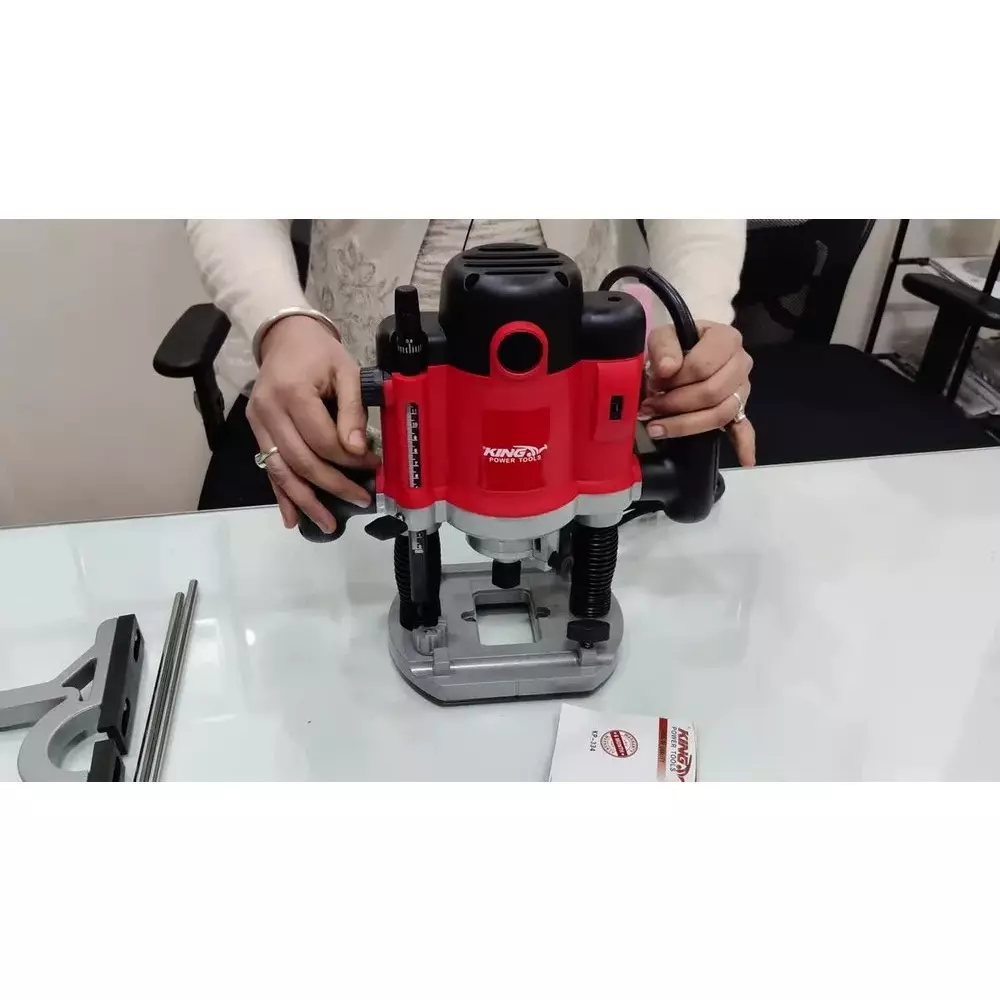 king-2100-w-electric-router-6000-23000-rpm-no-load-speed-and-12-mm-rebating-depth-kp-334n-with-accessories