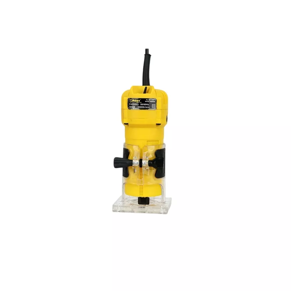 Pilot 1000 W Wood Trimmer with 30000 RPM No Load Speed and 6 mm, 6.35 mm Cutting Diameter, PL-WT1000 (With Accessories)