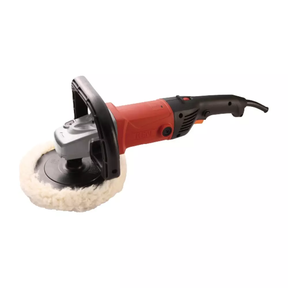 Ken Sander Polisher with Pad 1200 W Power M14 Spindle Thread 180 mm Disc Diameter for Industrial Use, 9718EI