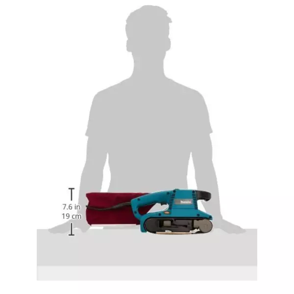 Makita Belt Sander 1010 W Power, 76x553 mm Belt Size and 210-440 m/min Speed With Accessories, 9903