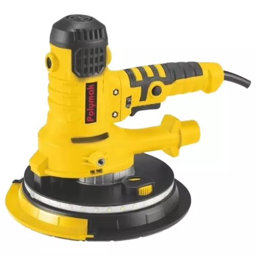 Polymak 1100 W Wall Sander with 1000 - 2500 RPM No Load Speed and 180 mm Disc Size, PM7WS (With Sanding Discs & Accessories)