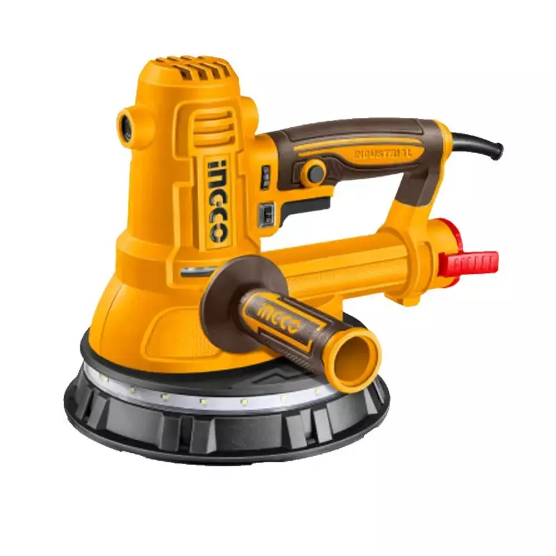 Ingco Dry Wall Sander with With Sand Papers & Accessories, 180 mm Grinding Pad Diameter and 2900 RPM No Load Speed, DWS10508