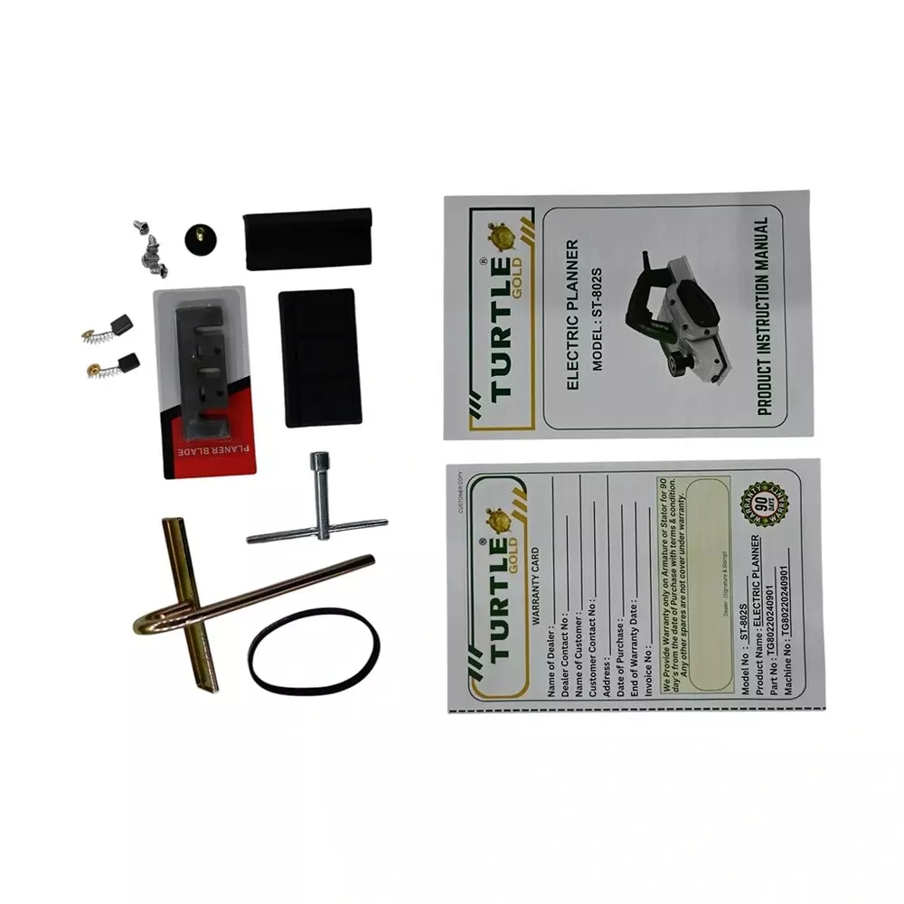 Turtle Gold Electric Planer With Blade 1200 W 82 mm Planning Width, ST 802S