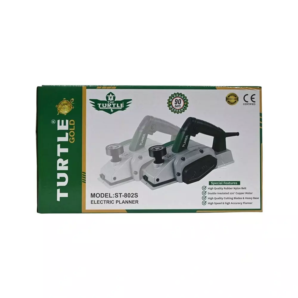 Turtle Gold Electric Planer With Blade 1200 W 82 mm Planning Width, ST 802S