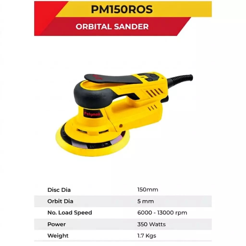 polymak-450-w-random-orbital-sander-with-6000-13000-rpm-no-load-speed-and-150-mm-disc-size-pm150ros-without-sanding-discs