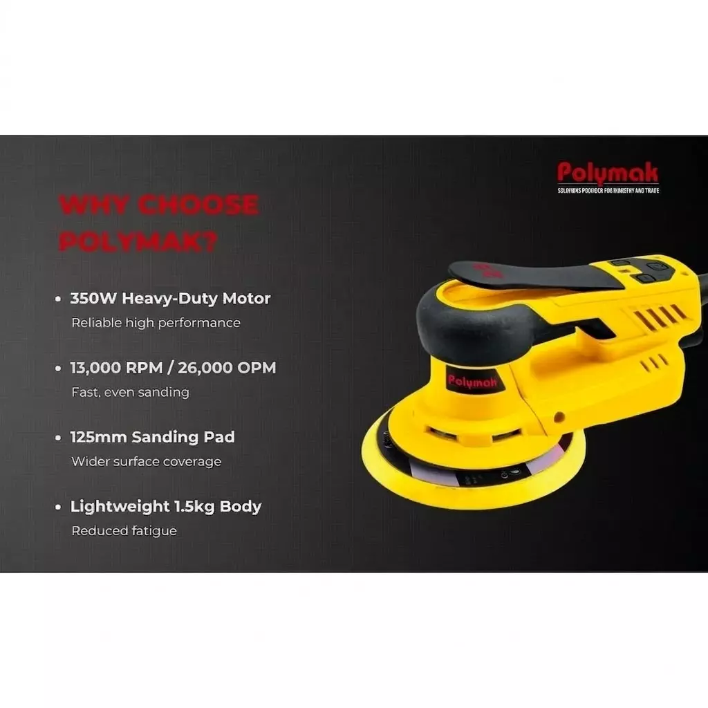polymak-450-w-random-orbital-sander-with-6000-13000-rpm-no-load-speed-and-150-mm-disc-size-pm150ros-without-sanding-discs