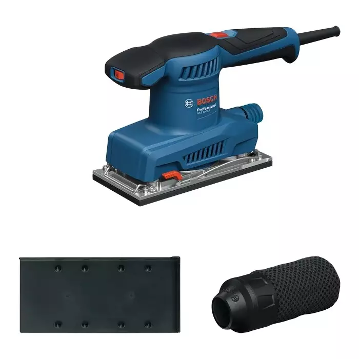 Bosch 200 W Orbital Sander 8000-12000 RPM No Load Speed and 90 mm Sanding Plate Width, 06010701F1 (Without Sanding Plate)