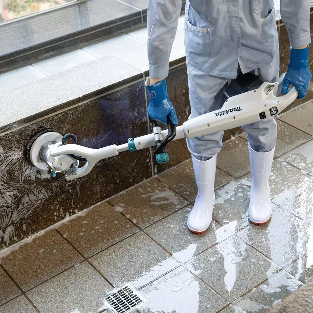 Makita Cordless Polisher Scrubber 40 V Max Li-ion XGT with 150, 350 and 600 RPM No Load Speed, PS001GM101 (With Battery & Charger)