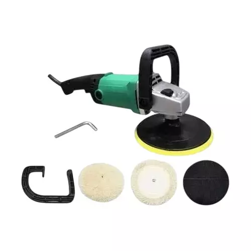 Hartley Car Polisher Machine Kit with Sponge & Woolen Pad 3000 RPM Motor Speed 178 mm (7 Inch) Disc Diameter 1400 W Plastic, CP1400