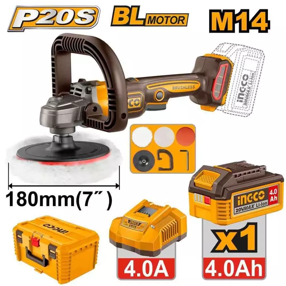 ingco-cordless-polisher-400-2500-rpm-speed-brushless-motor-40-ah-battery-capacity-apli20188