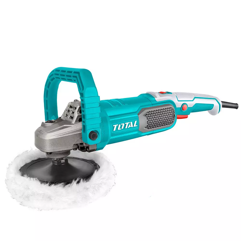 Total Polisher 1400 W 180 mm Variable Speed 1500-3600 RPM with D-Handle, TP11418018 (With Polishing Pad)