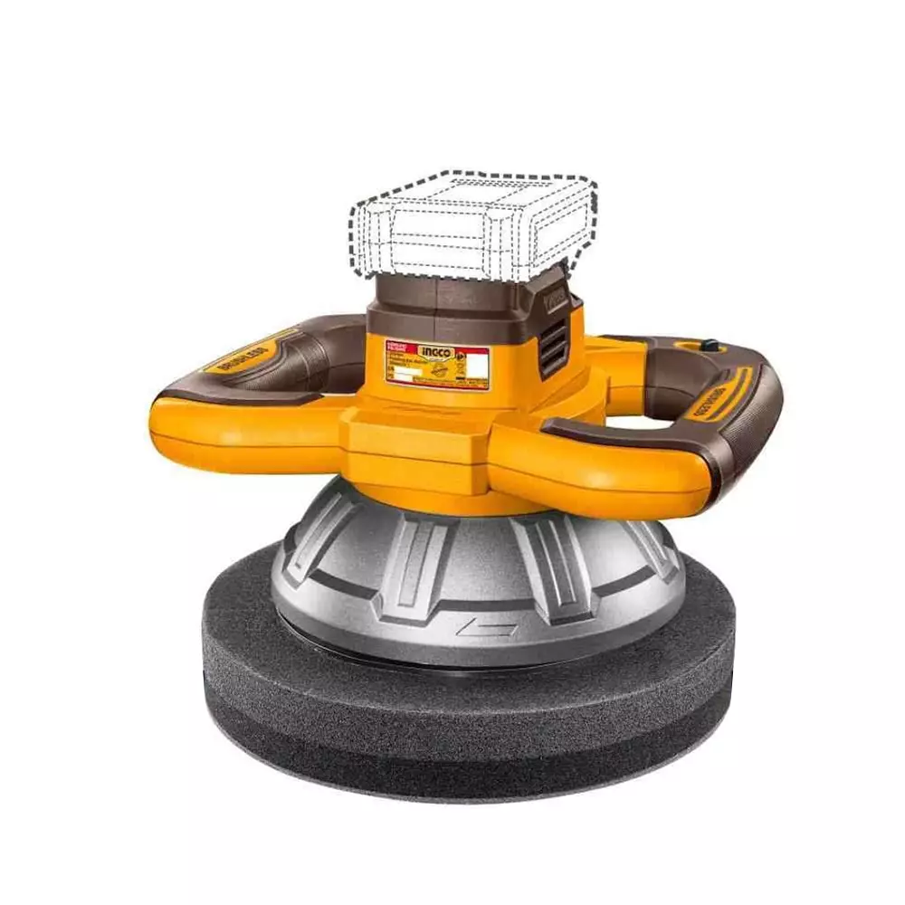 Ingco Cordless Polisher 2500 RPM Speed Brushless Motor 2.0 Ah Battery Capacity, COPLI2025481 (with Battery)