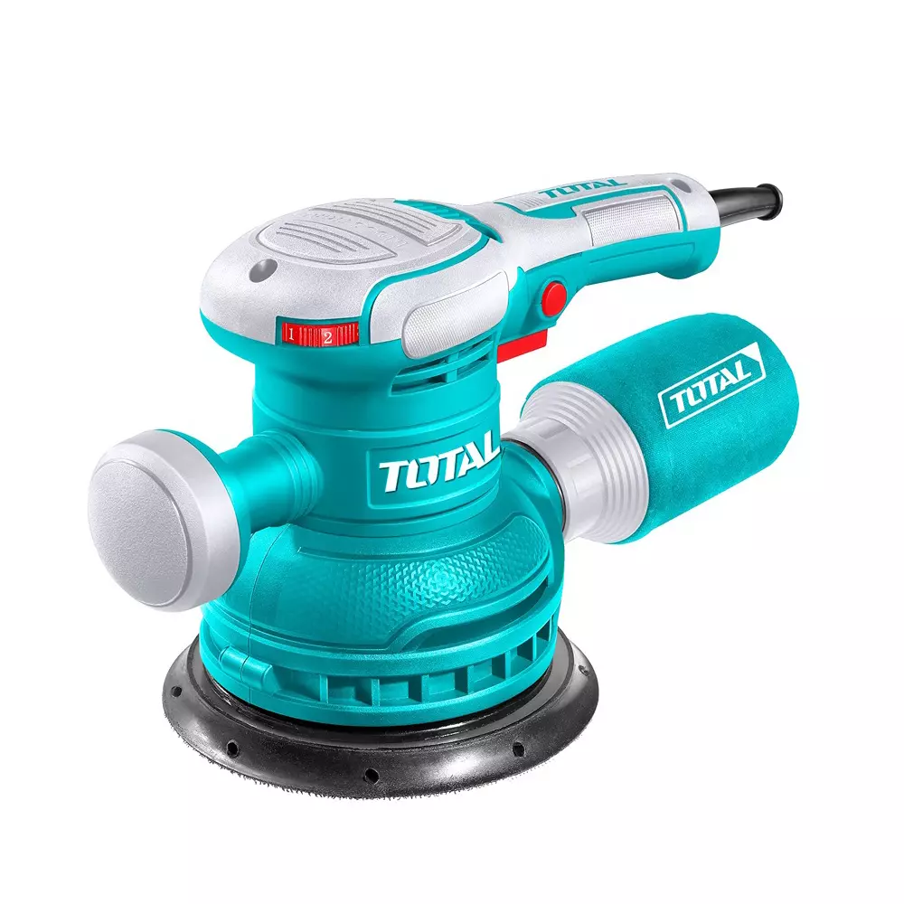 Total Rotary Sander 450 W 150 mm Variable Speed 6000-12000 RPM Velcro Base, TF2061506 (With Sanding Papers)