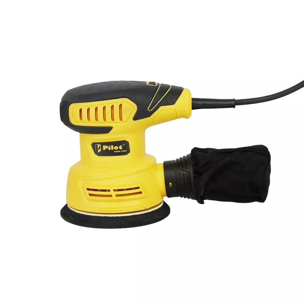 Pilot 350 W Electric Sander with 12000 RPM No Load Speed and 125 mm Pad Size, PL-ES350 (With Sanding Disc)