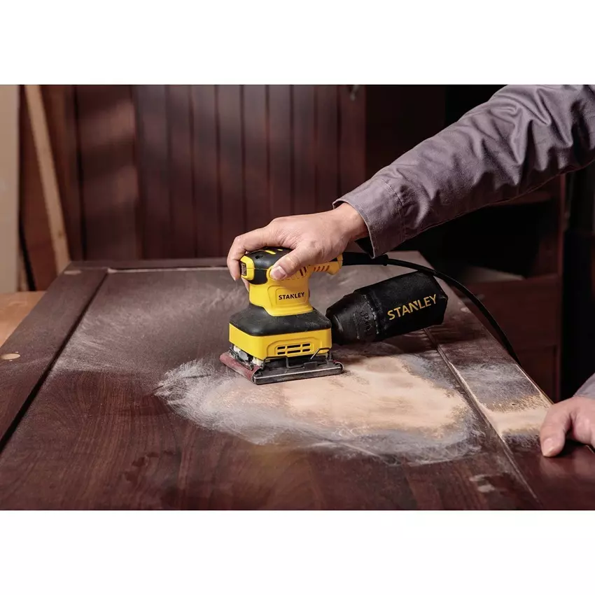 STANLEY 240 W 1/4 Sheet Sander Yellow and Black, SS24-IN