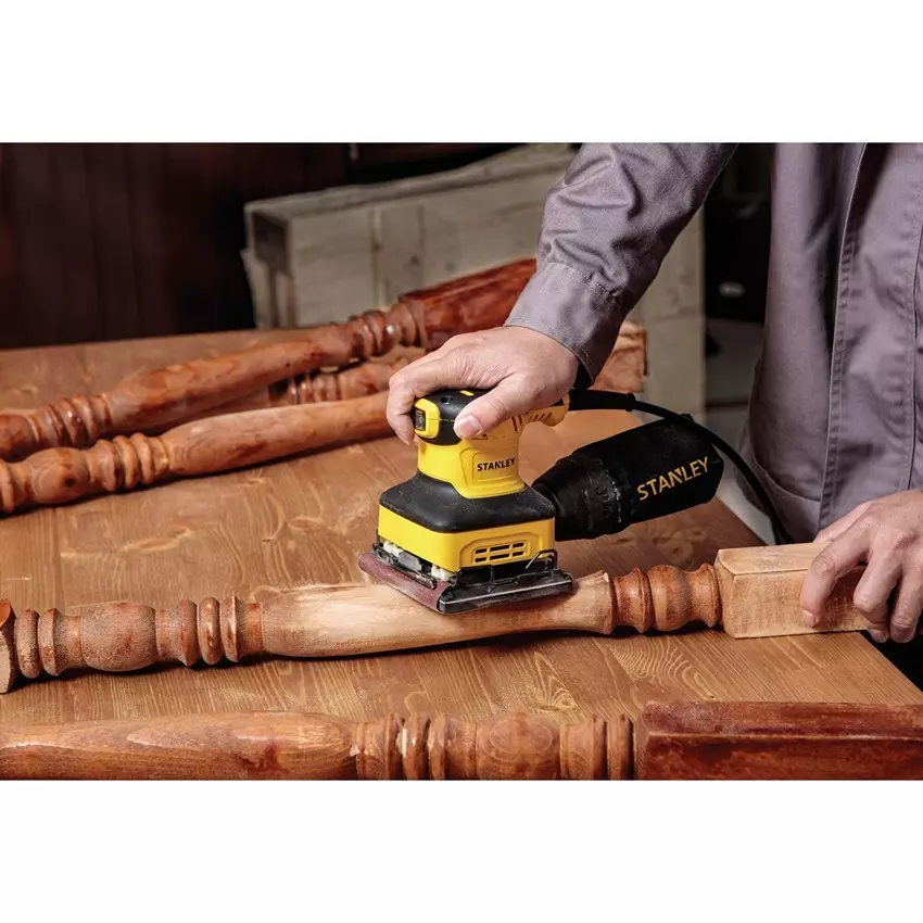 STANLEY 240 W 1/4 Sheet Sander Yellow and Black, SS24-IN