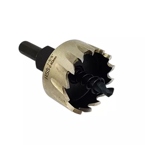 RS PRO Hole Saw 40 mm HSS 11 mm 10 mm Arbor, 2711595