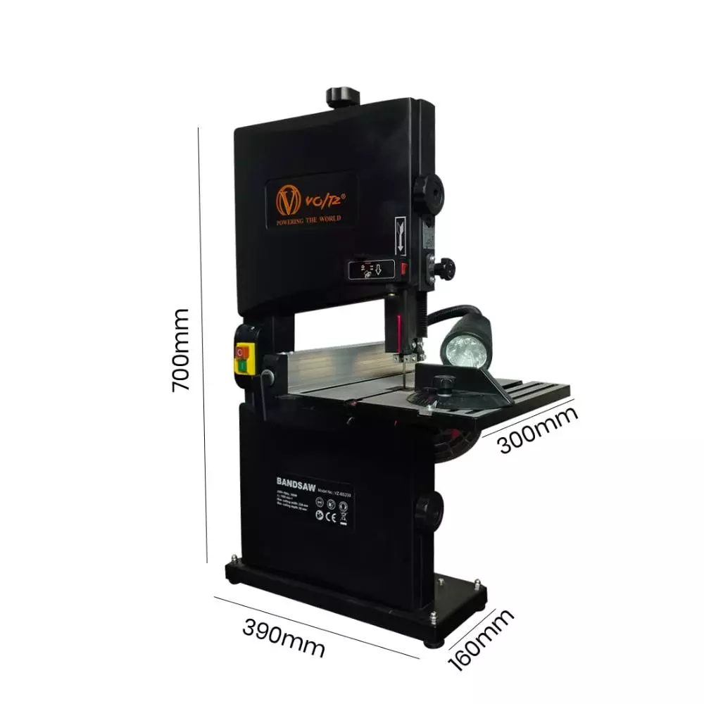 VOLTZ VZ-BS230 9 In. Benchtop Band Saw Black (VZ-BS9) 14tpi blade with Led Iight Inside 500 W