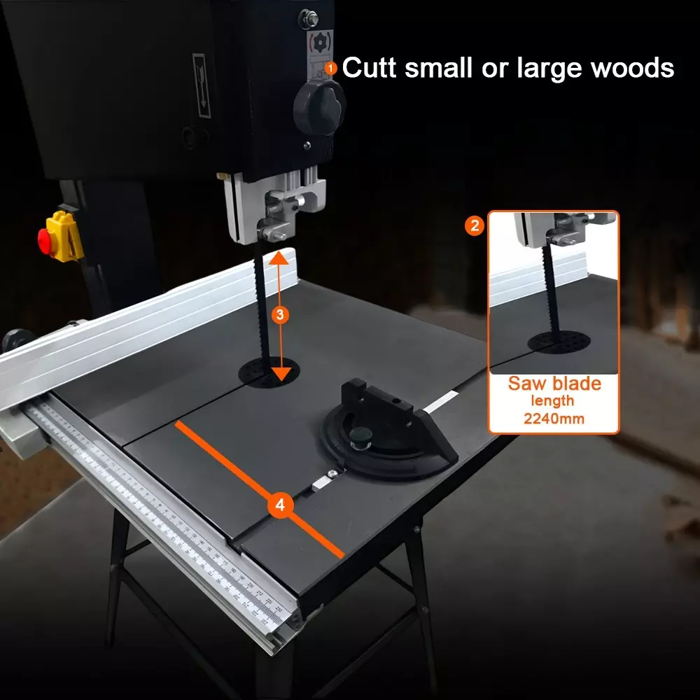 VOLTZ Benchtop Band Saw Black 750 W  12 inch (304.8 mm) Blade Length for Woodworking Machine (BS-12) Bandsaw, VZ-BS-315