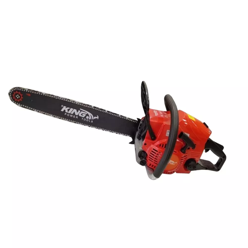 King 2.7 kW Chainsaw 62 CC Displacement, 2 Stroke Petrol Engine and 22 inch (558.8 mm) Bar Length, KP-366N (With Guide Bar, Cutting Chain & Other Accessories)