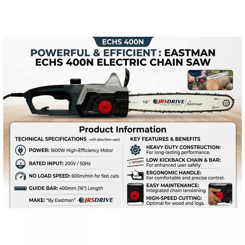 eastman-tools-1600-w-electric-chain-saw-16-inch-400-mm-guid-bar-length-and-600-mmin-chain-speed-echs-400n-with-guide-bar-chain