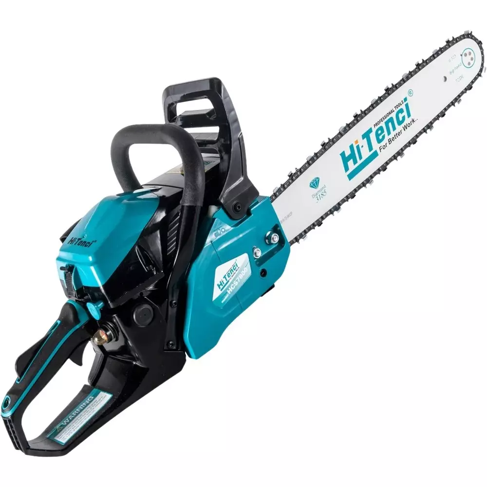 Hi-Tenci 58 CC Gasoline Chainsaw with 1/4 inch (6.35 mm) Chain Pitch and 18 inch (457.2 mm) Guide Bar, HCS - 7800 (With Guide Bar & Chain)