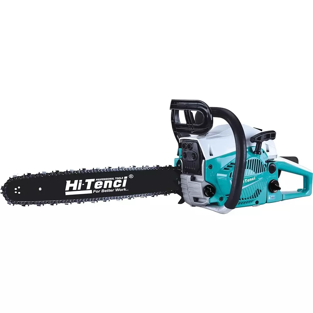 Hi-Tenci 58 CC Gasoline Chainsaw with 3/8 inch (9.52 mm) Chain Pitch and 22 inch (558.8 mm) Guide Bar, HP - 58CC (With Guide Bar & Chain)