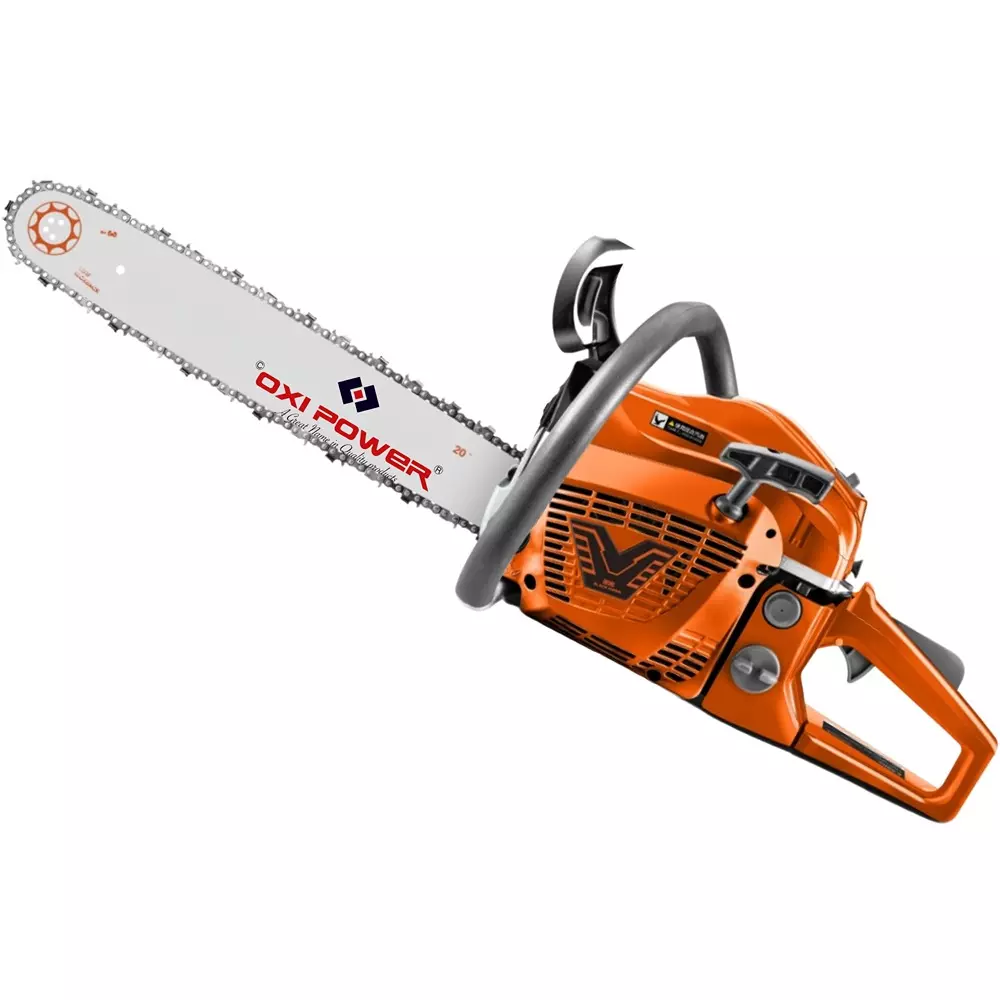 Oxi Power Chainsaw 18-22 Inch (457.2 to 558.8 mm) Guide Bar 2 Stroke Engine Type 58 cc Displaement 550 ml Petrol Tank Capacity, OXI - 58