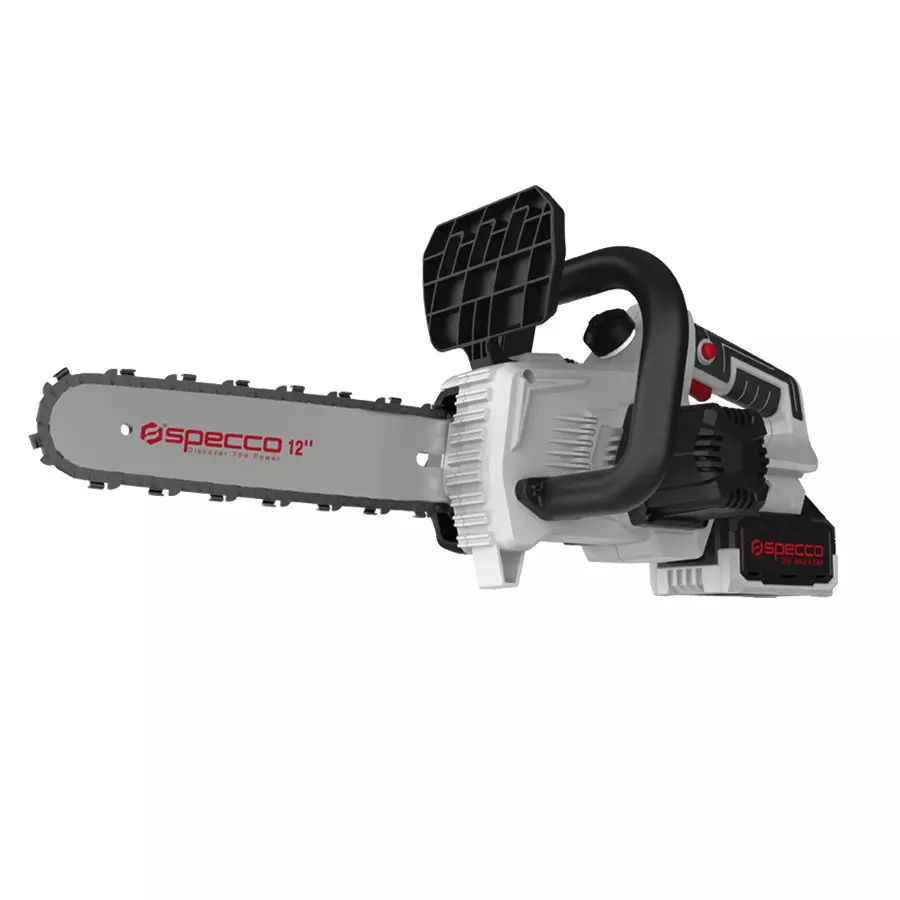 Specco Cordless Chain Saw 250 mm (12 inch) Maximum Cutting Size with Emergency Switch Stop, SP20V-5057 (Battery & Blade Not Included)