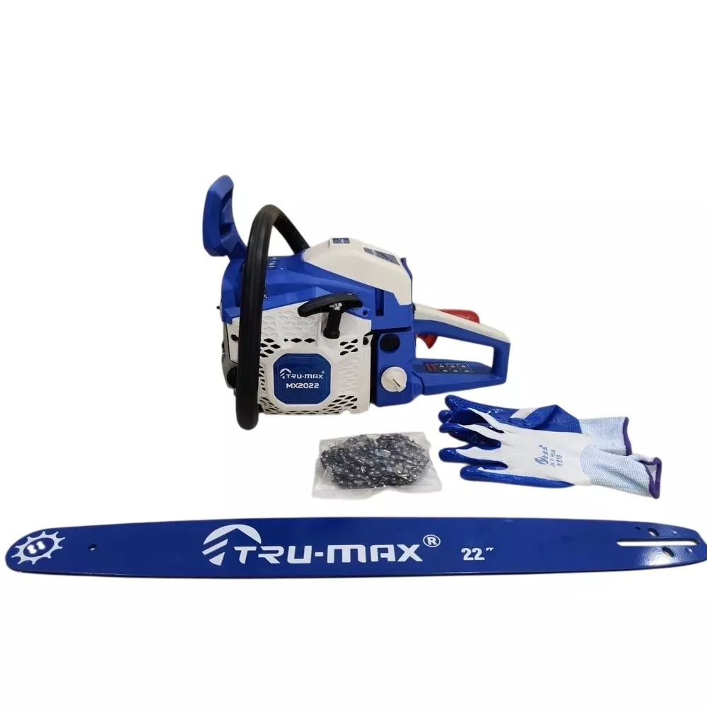 Trumax 2400 W Petrol Chain Saw 58 CC Engine Displacement and 22 inch (558.8 mm) Bar Length, MX 2022 (With Guide Bar and Chain)