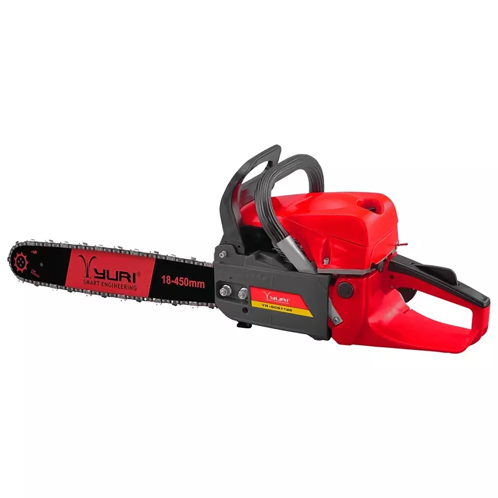YURI Gasoline Chainsaw 1900 W 58 CC 550 ml Tank Capacity 450 mm Maximum Cutting Diameter, YR-GCS1127 (Without Guide Bar & Chain)