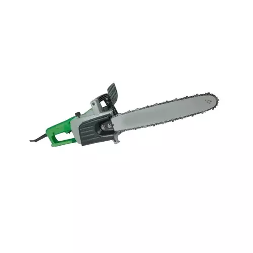 Yuri Electric Chainsaw Corded Electric 40.64 cm Bar Length 220 V 50 Hz 405 RPM Speed 1300 W Polished Green for Industrial Use, YSP-EC-5016