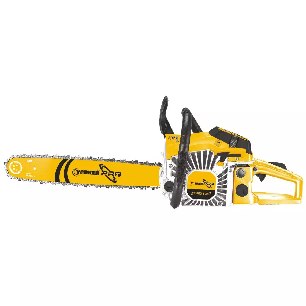YORKER Gasoline Chainsaw 2900 W Power 2800 RPM No Load Speed, YK-PRO-6200CC (without Saw Chain and Guide Bar)